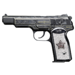 Stechkin APS miniature display box including the pistol, attachable wooden holster, and miniature live rounds