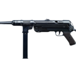 Functional 1:3 scale MP38 miniature submachine gun made of 4140 steel with folding stock.