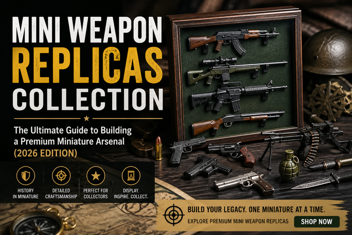image showing mini weapon replicas collection